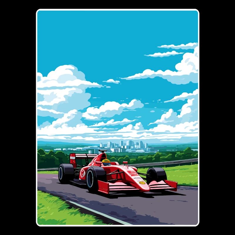 Design vif de voiture de course de formule