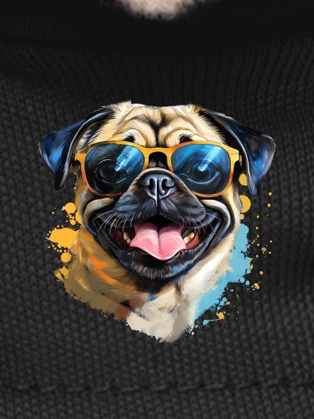 Pug with sunglasses