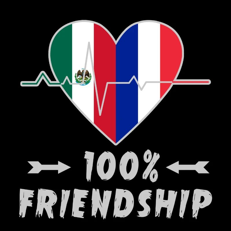 Mexiko und Frankreich 100% Freundschaft