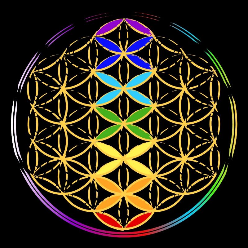 Lebensblume mit den Chakren