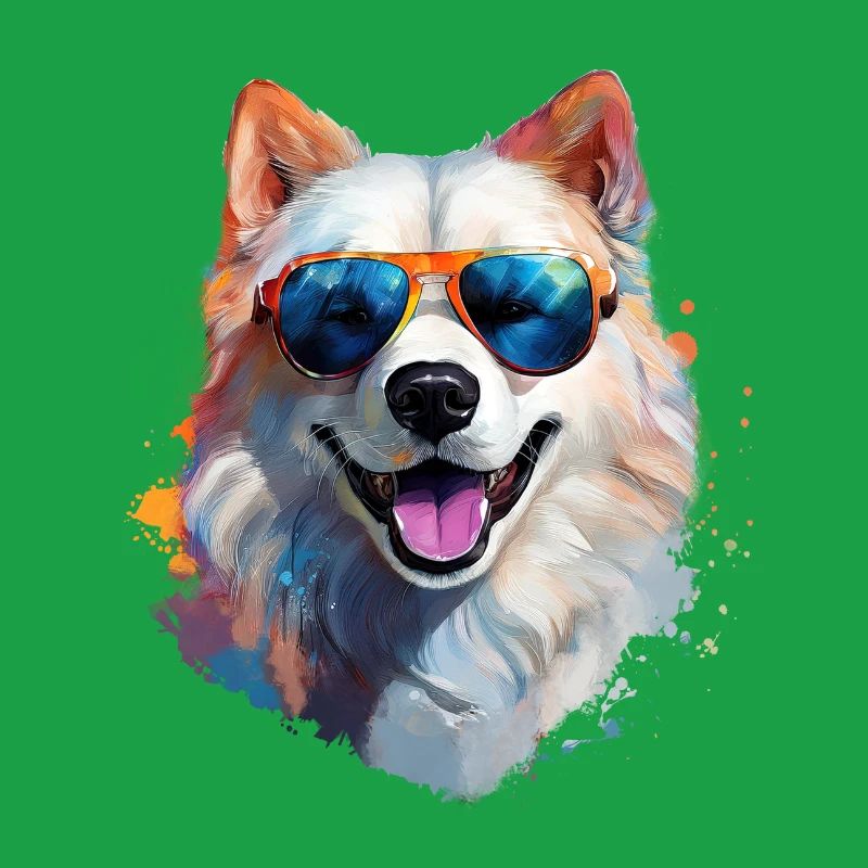 Samoyed with sunglasses