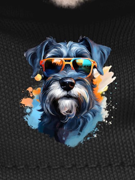 Schnauzer with sunglasses