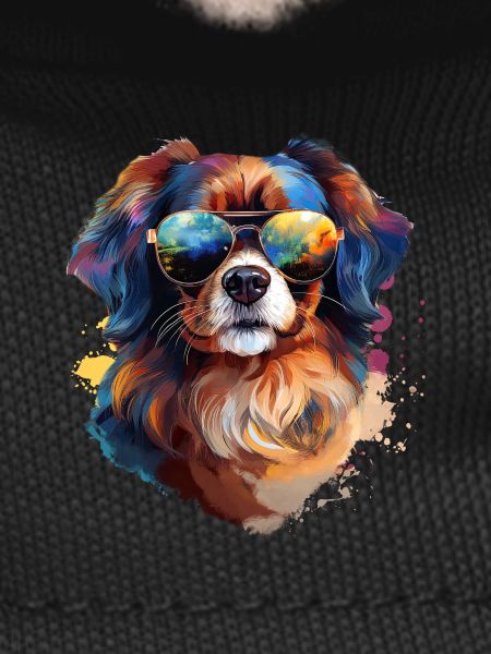 Tibetan Spaniel with Sunglasses