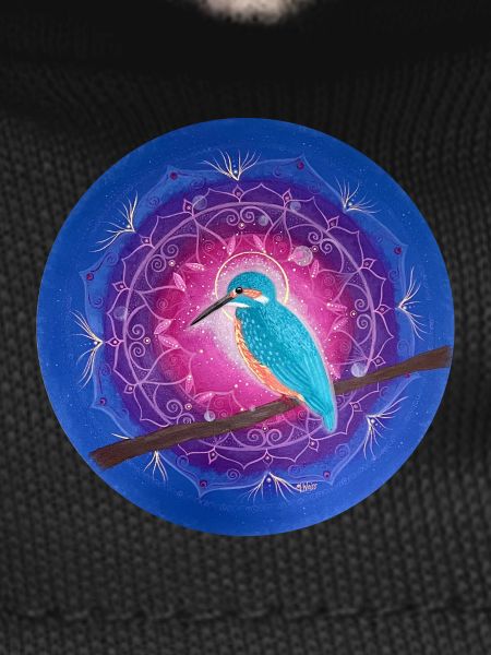Mystical Kingfisher with Mandala