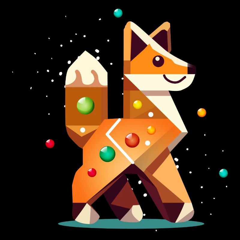 Fox in Gingerbread Style – Creative Christmas Motif
