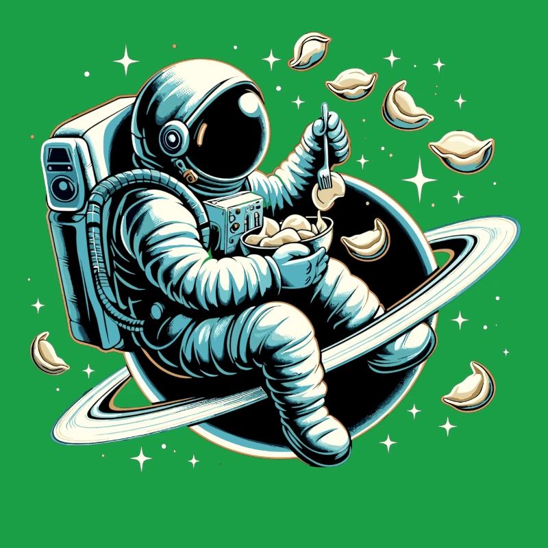 Wareniki Astronaut lecker Geschenk