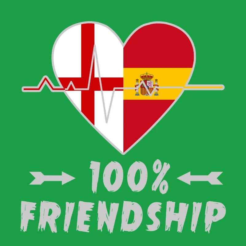 England und Spanien 100% Freundschaft