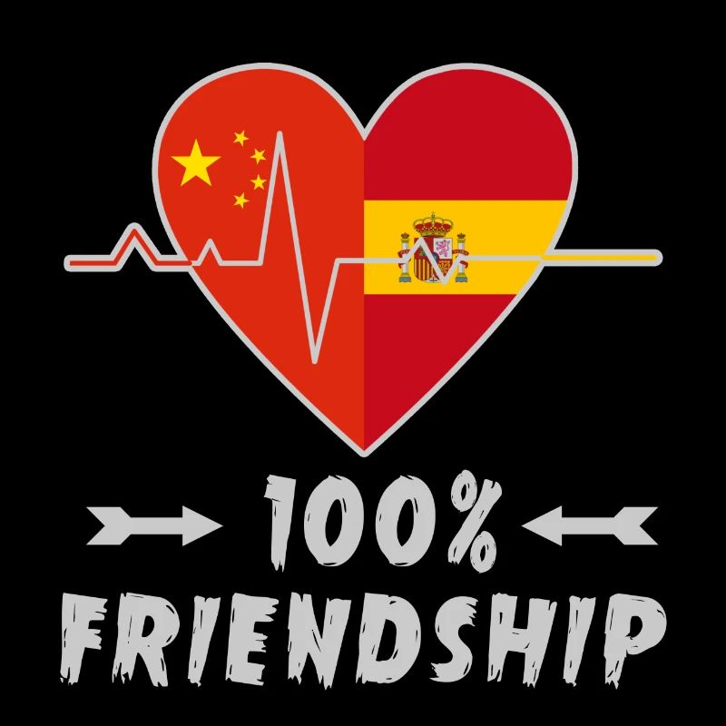 China und Spanien 100% Freundschaft