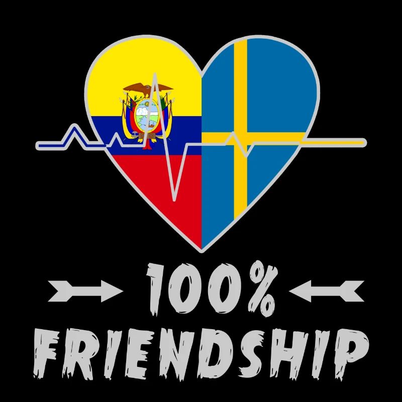 Ecuador and Sweden 100% friendship
