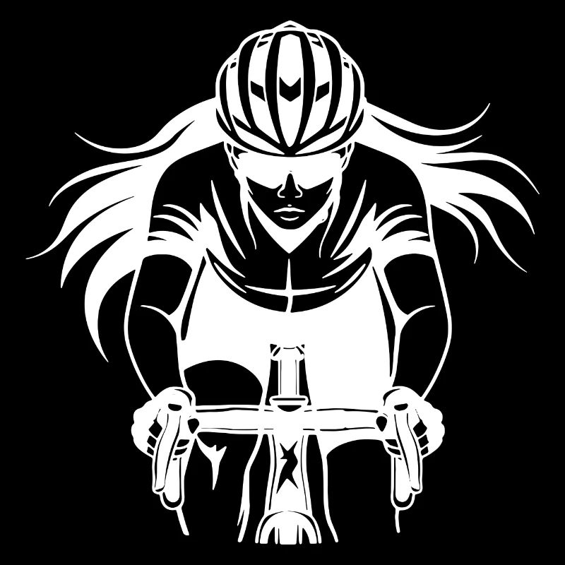 Female cyclist Drawing