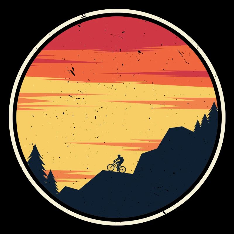 Sunset Mountain Bike Trail Emblem