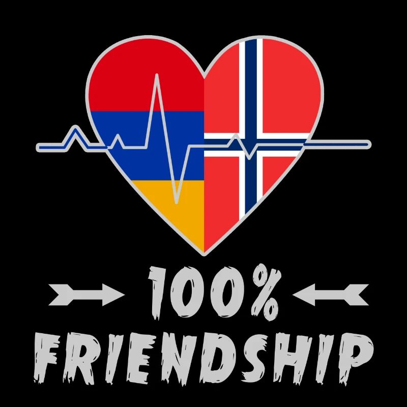 Armenien und Norwegen 100% Freundschaft
