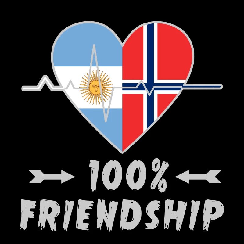 Argentinien und Norwegen 100% Freundschaft