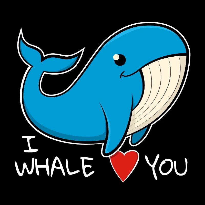 « Je t’aime » Drôle de baleine bleue.