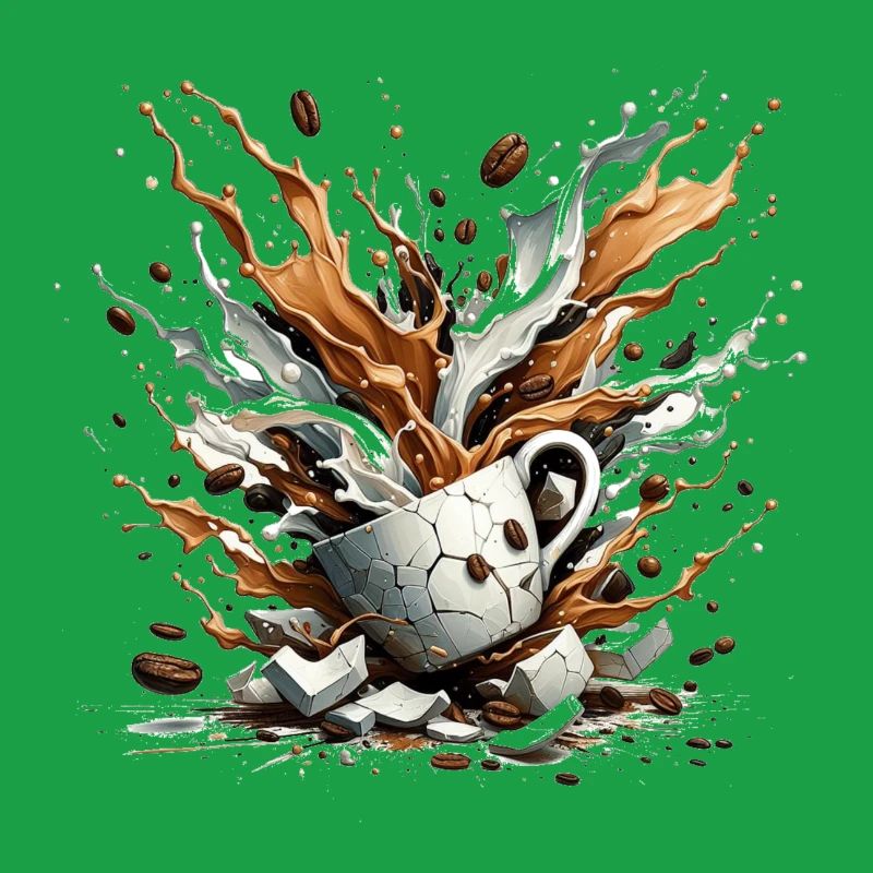 Explodierter Kaffee - 100 % Koffein