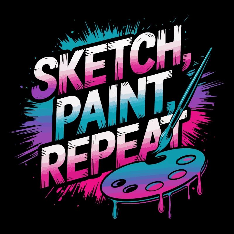 Sketch Paint Repeat Art Design