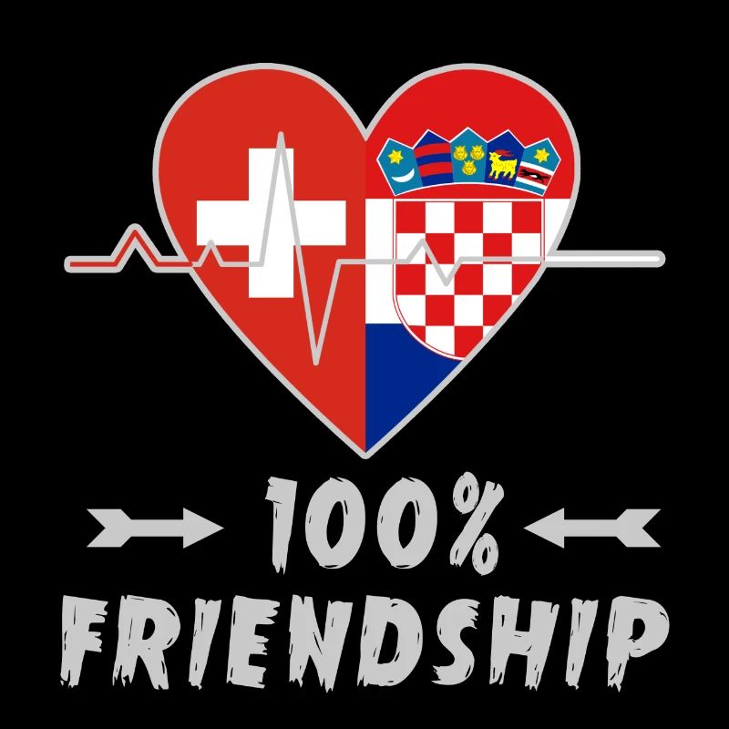 Schweiz und Kroatien 100% Freundschaft