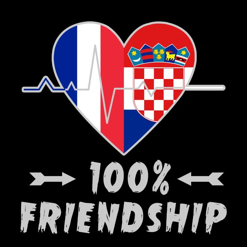 Frankreich und Kroatien 100% Freundschaft