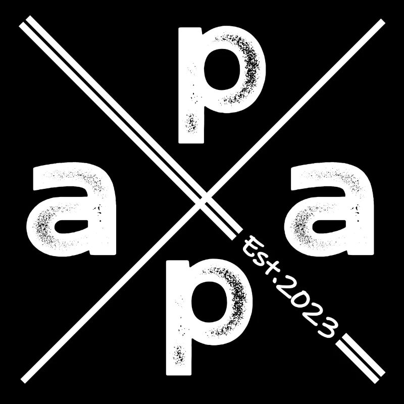Papa Established 2023 - Conception de cadeaux vintage