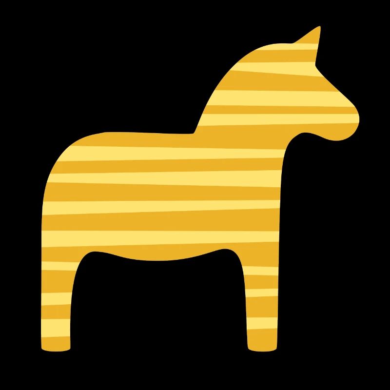 Dala Horse Stripes Sweden Scandinavian Xmas