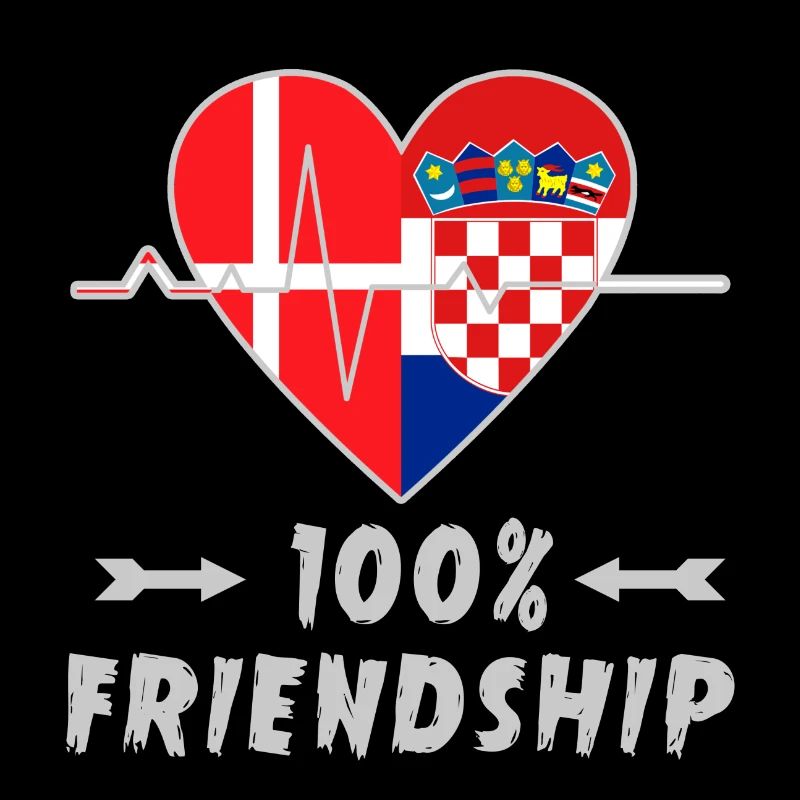 Dänemark und Kroatien 100% Freundschaft