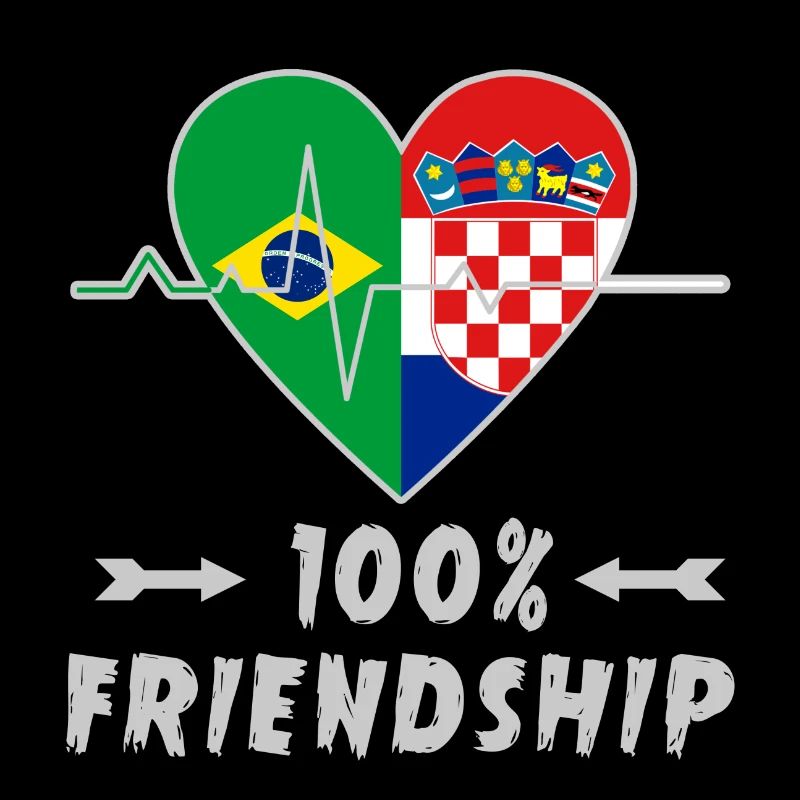 Brasilien und Kroatien 100% Freundschaft