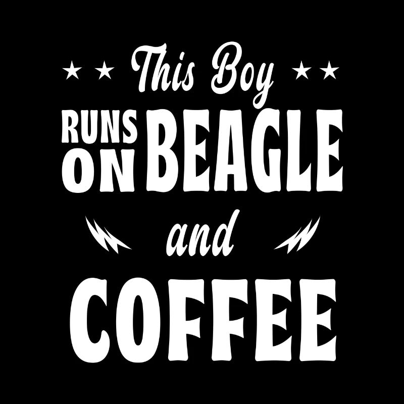 This boy beagle coffee design
