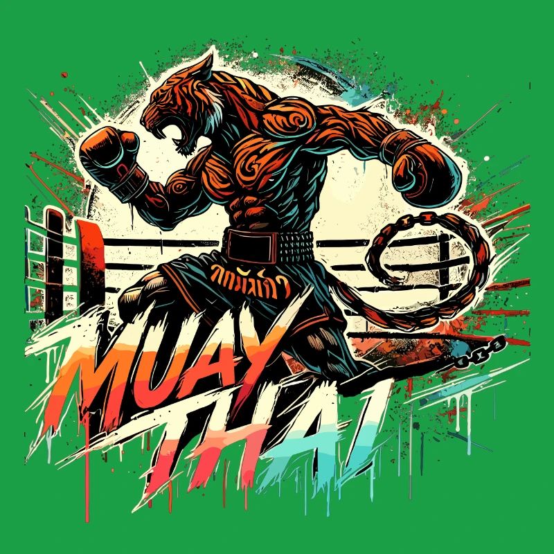 Muay Thai Tiger Boxe thaïlandaise Kickboxing Boxe Cadeau