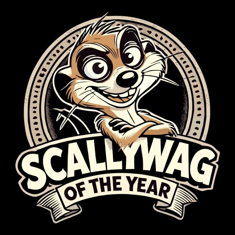 Cadeau drôle de suricate Scallywag de l'année