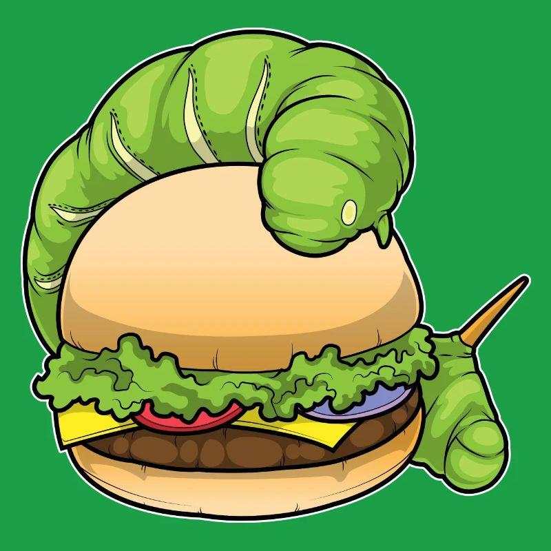 Raupe Cheeseburger