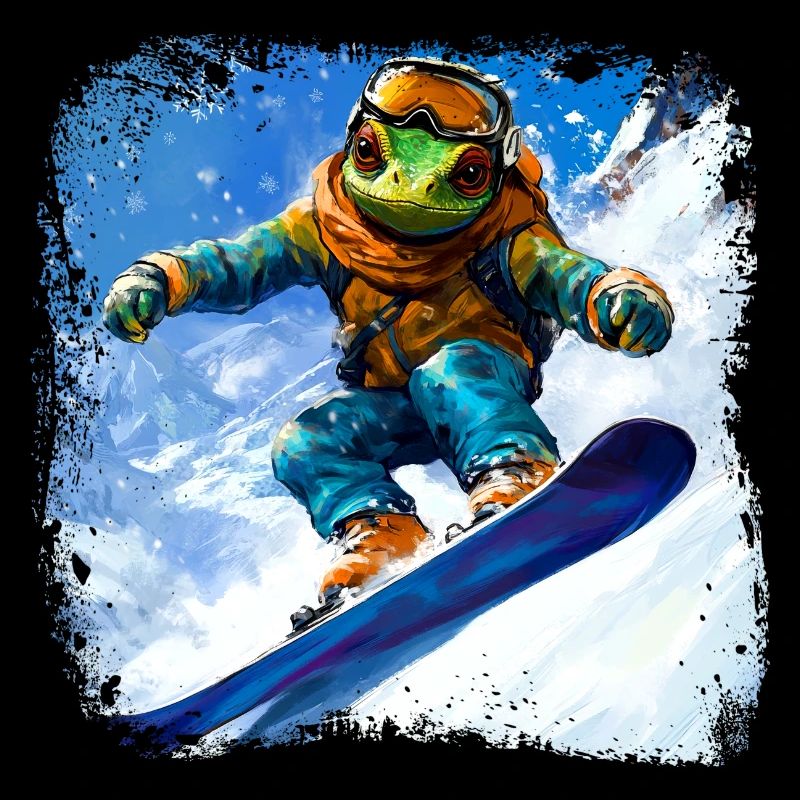 Snowboard Chamäleon
