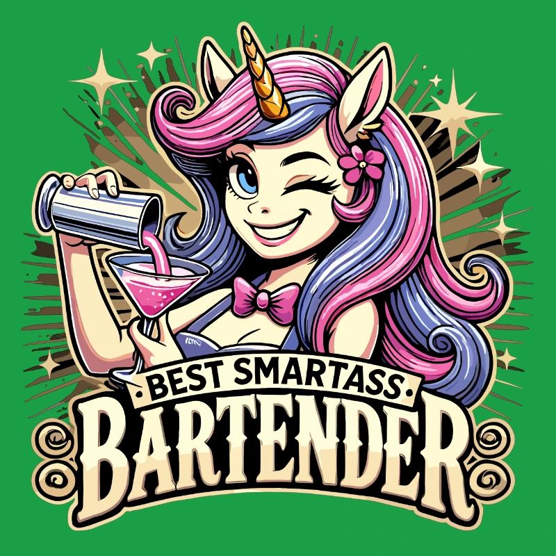Bartender Barmaid Unicorn Gift