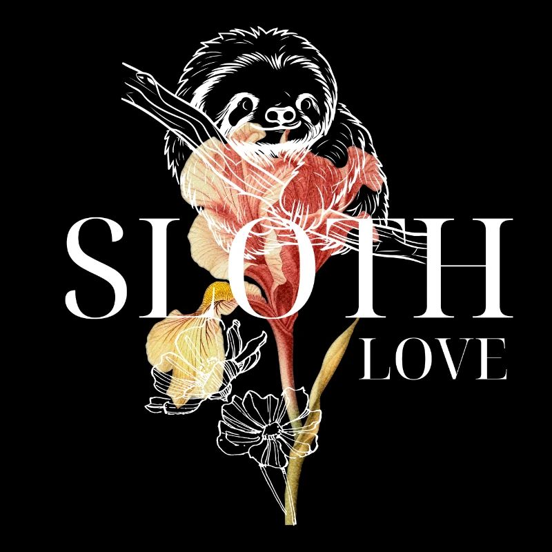 Sloth Love – Floral Art & Sloth