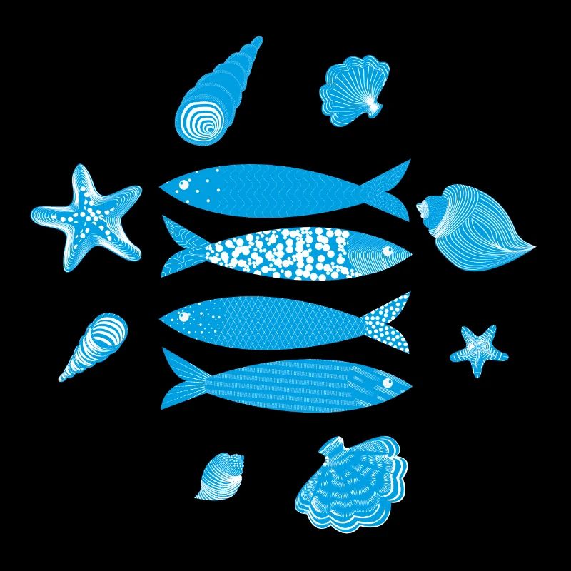 Modèle de poisson de mer sous-marin