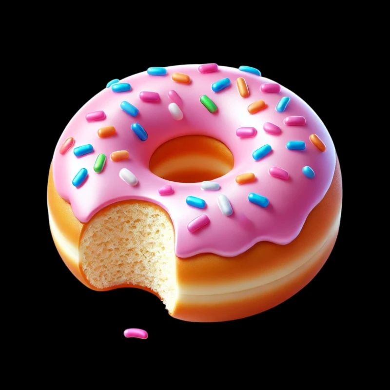 Zuckersüßer Pinkdonut mit Streuseln