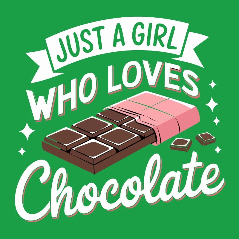 Nur ein Mädchen, das Schokolade liebt