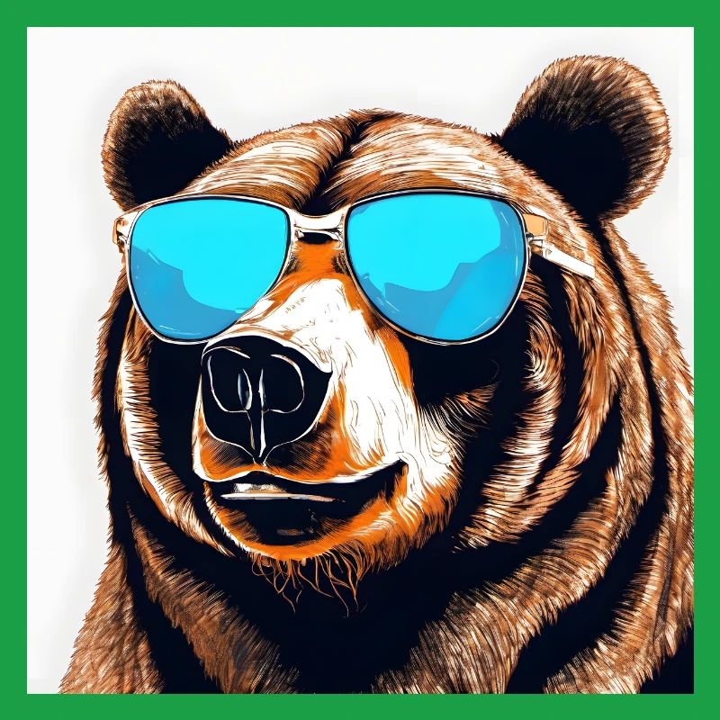 Bear with Sunglasses Pop Art