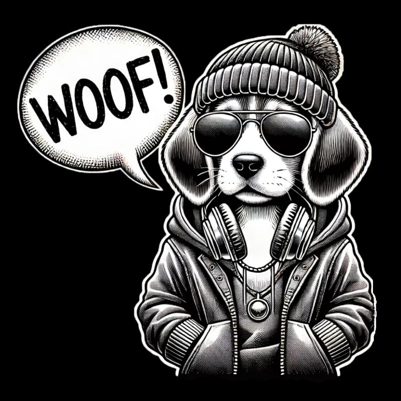 Un chien cool dans le style de la rue
