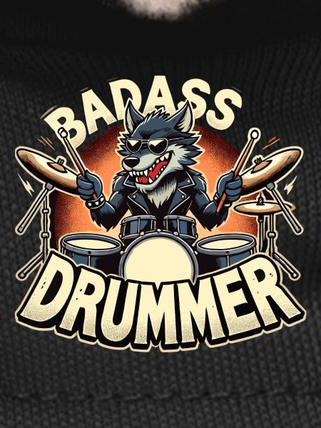 Tough Drummer Wolf Cool Gift