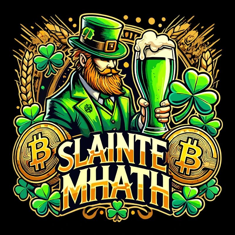 St. Patrick’s Day Slainte Mhath Bitcoin Geschenk