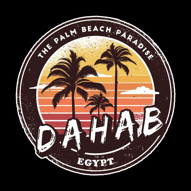 Dahab Egypt Vintage Palm Trees Design