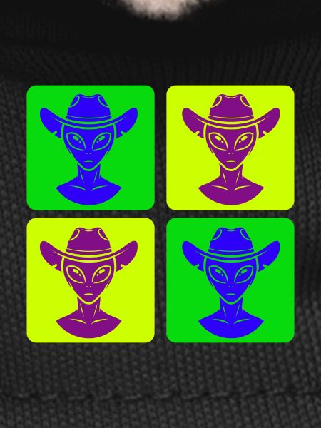 Alien Cowboy Pop Art Design