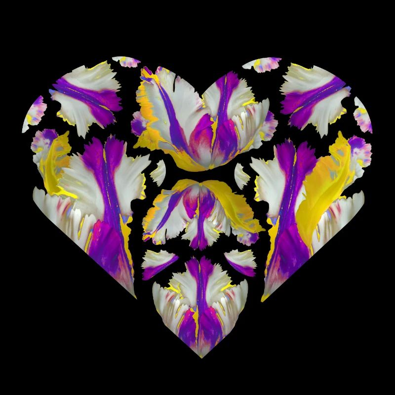 Explosion de couleurs en cœur