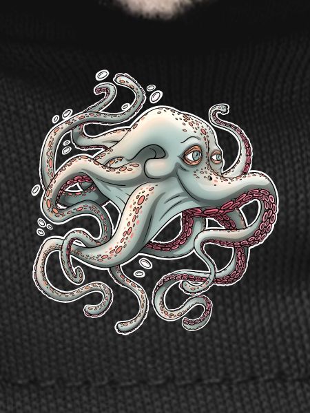 Whimsical Octopus with Dreamy Expression