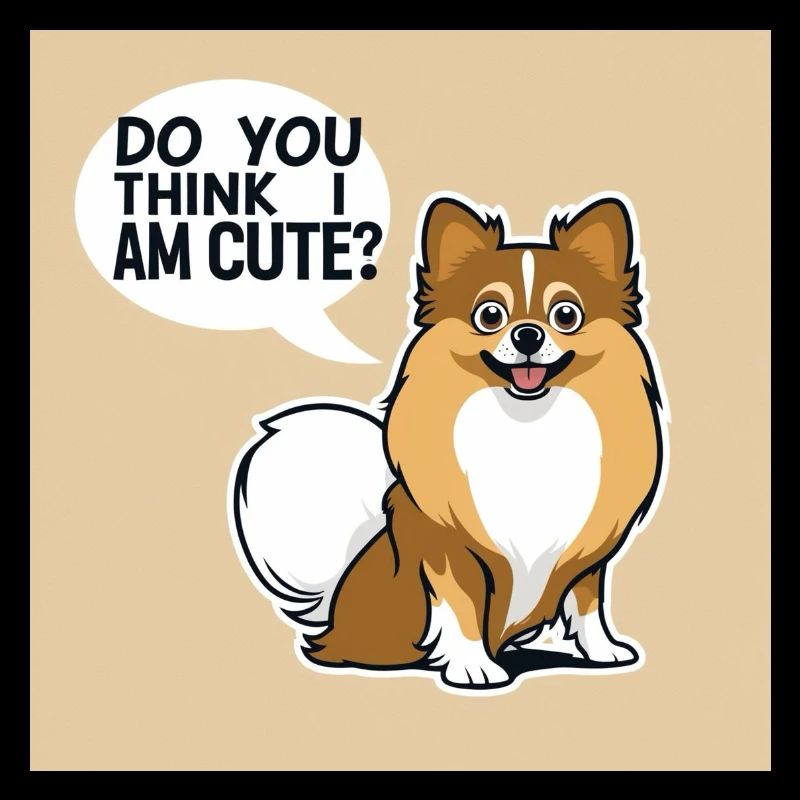 Drôle de chien de Poméranie - Pensez-vous que je suis mignon ?
