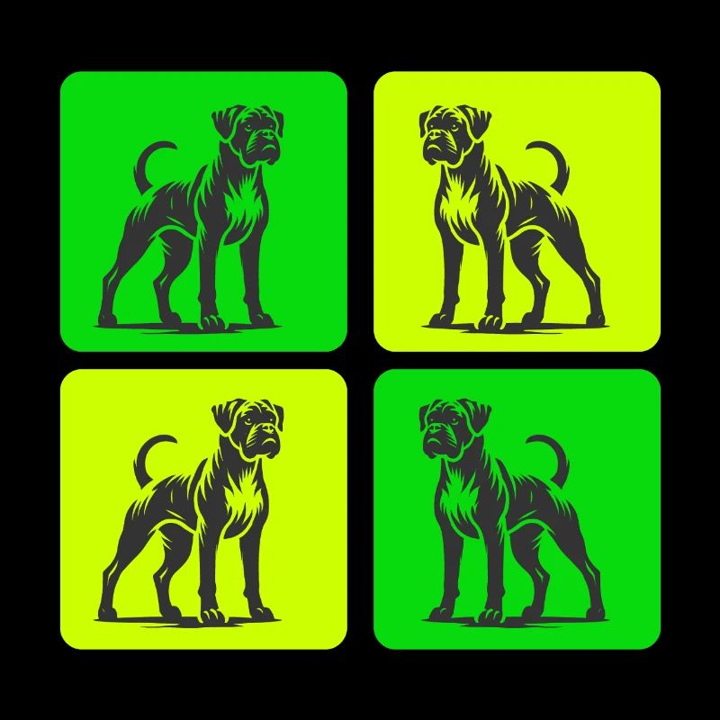 Conception de chien boxer