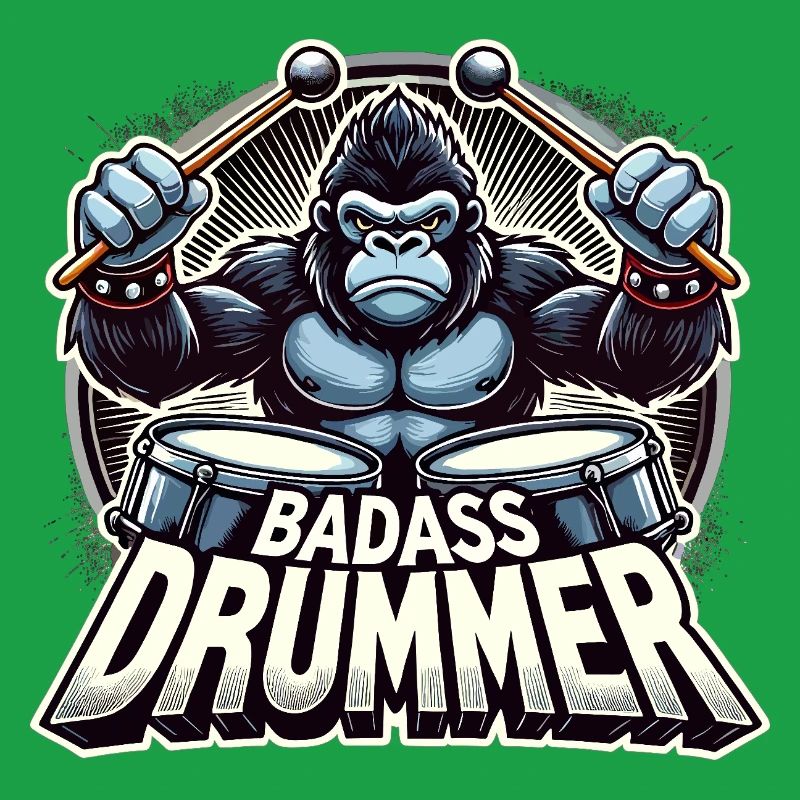 Badass Drummer Gorilla Cool Gift
