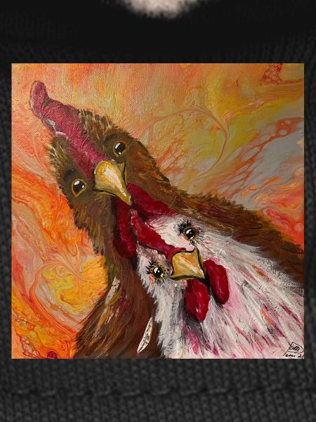 Rooster and chicken