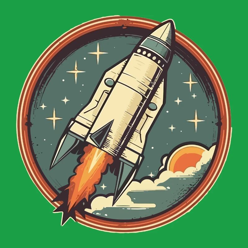 Fusée Rétro - Fusée Spatiale