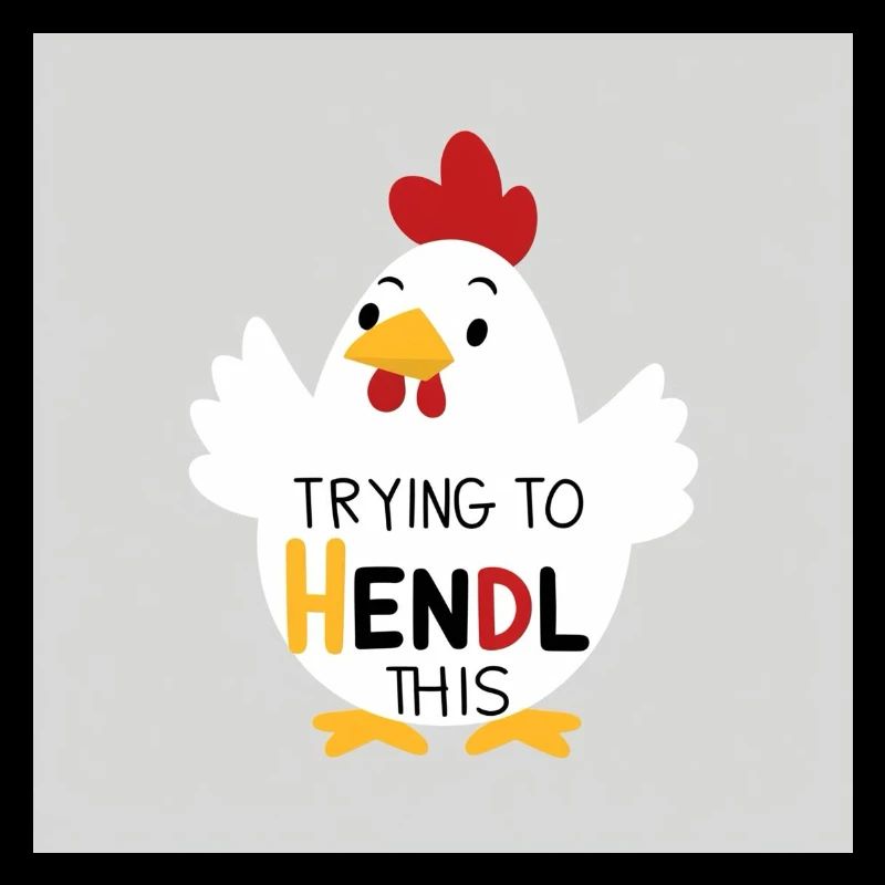 Drôle de poulet « Trying to hendl this »